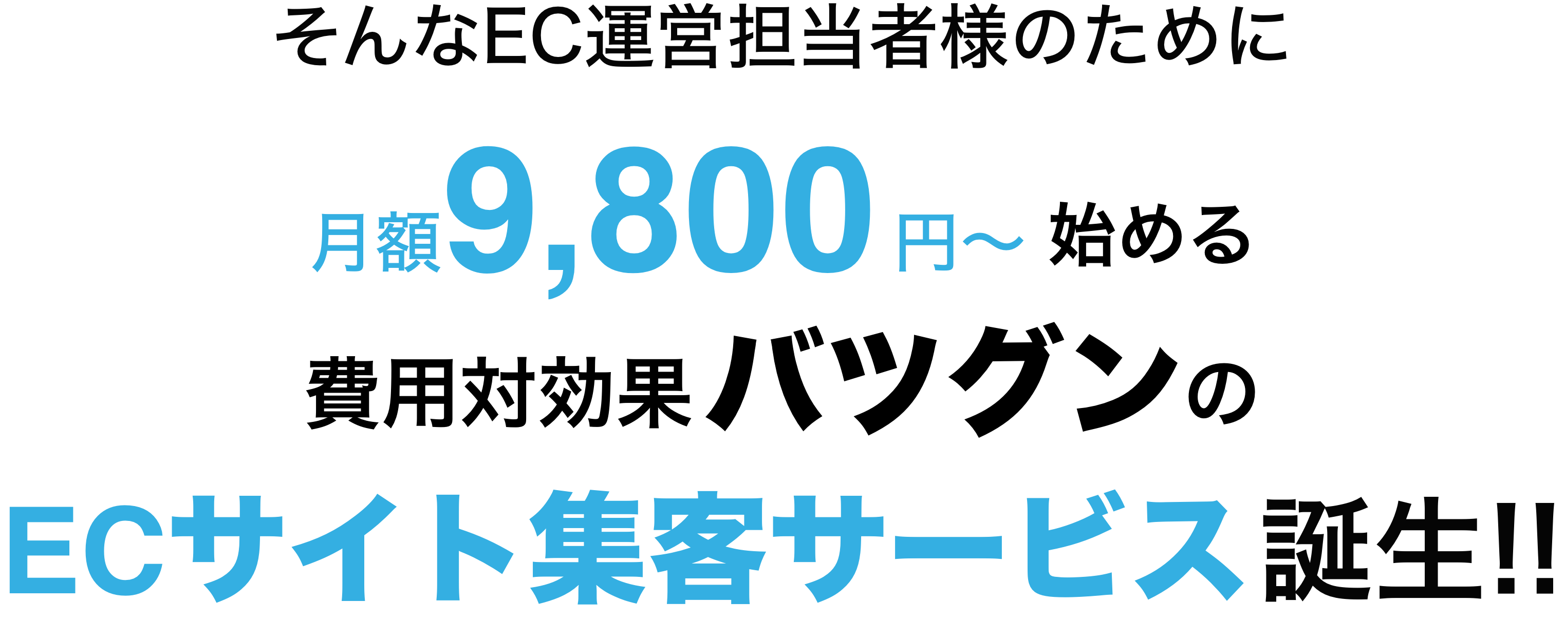 そんなEC運営担当者様のためにECサイト集客サービス誕生!!